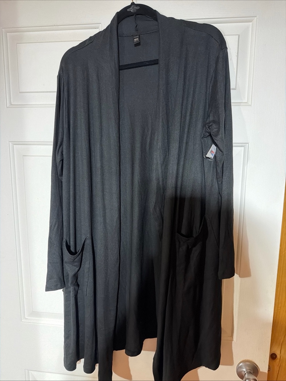 32 Degrees Women’s Size L/XL Black Open-Front Long Cardigan Sweater